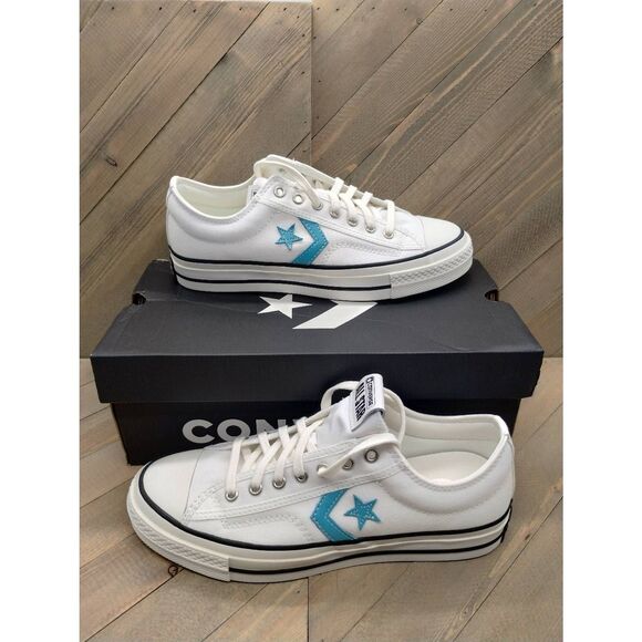 Converse Star Player 76 White Ocean Drip Blue‎ Casual Sneakers Womens Size 9.5 - Picture 9 of 9
